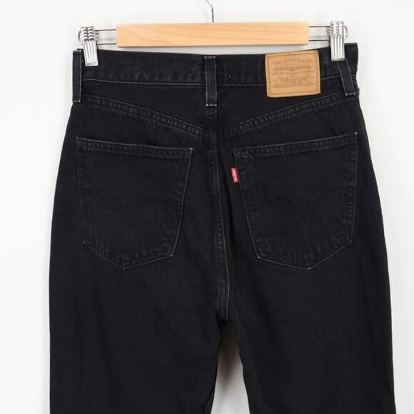 Levi's Women's '70s High Rise Slim Straight Leg Jeans Trainwreck Black Size 28 - Picture 5 of 7